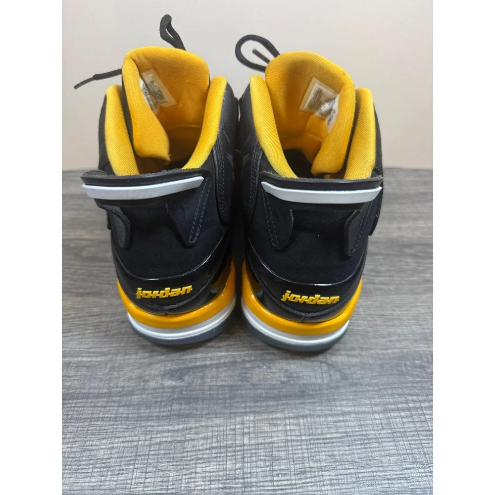 Jordan Dub Zero Black Taxi Yellow Laser Etched Sneakers 311046-071 Mens 12